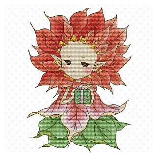 Lena Lawson Needlearts – Poinsettia Sprite
