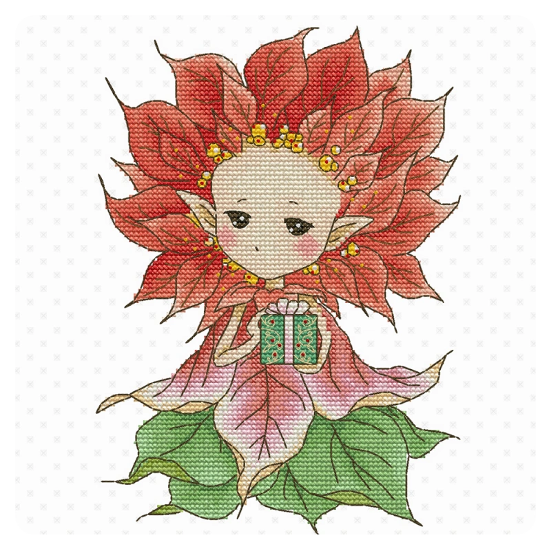 Lena Lawson Needlearts – Poinsettia Sprite