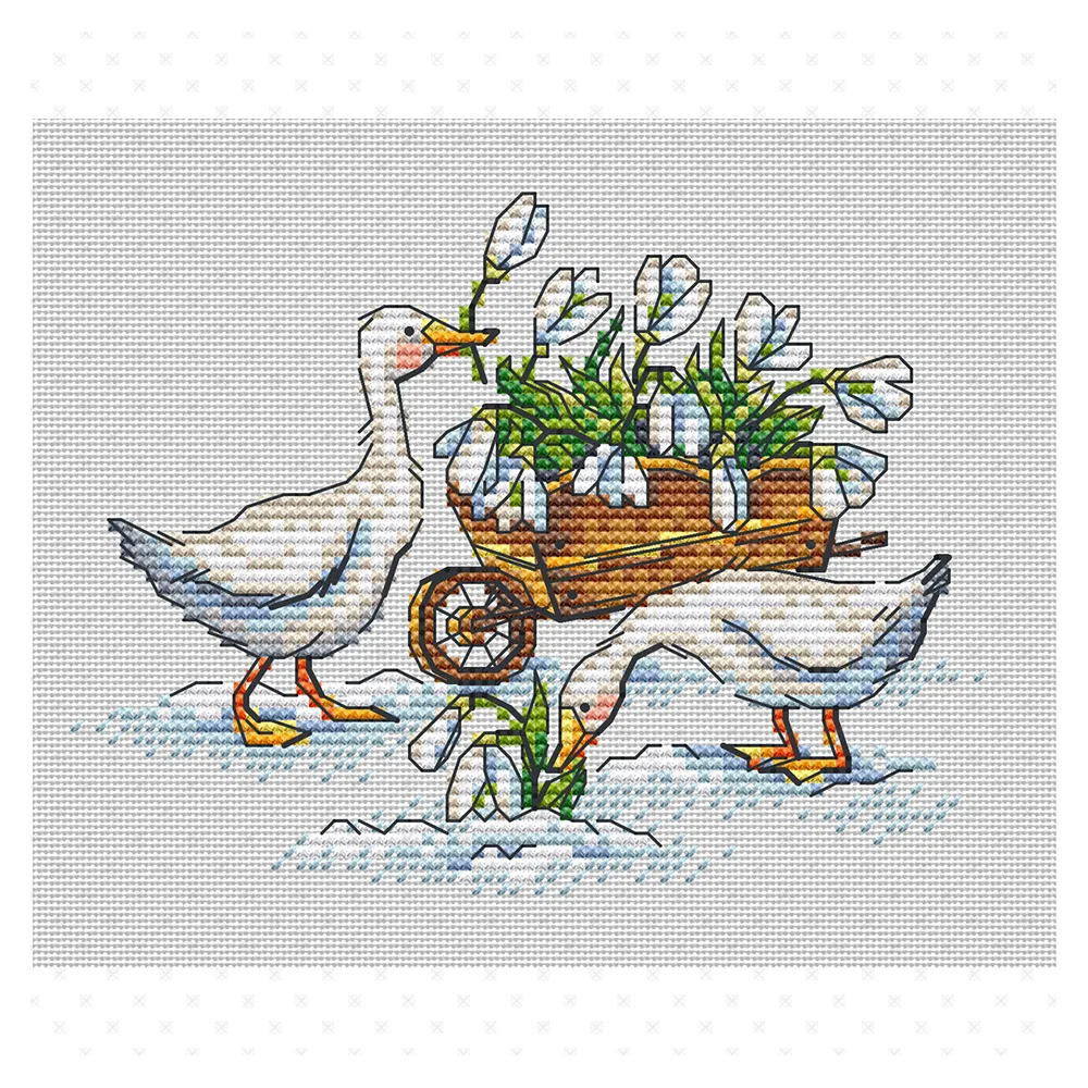 Green Terrace – Geese and Snowdrops