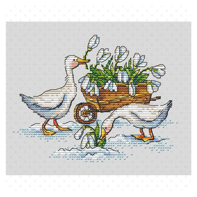 Green Terrace – Geese and Snowdrops