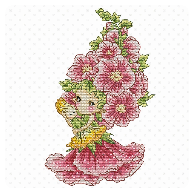 Lena Lawson Needlearts – Hollyhock Sprite