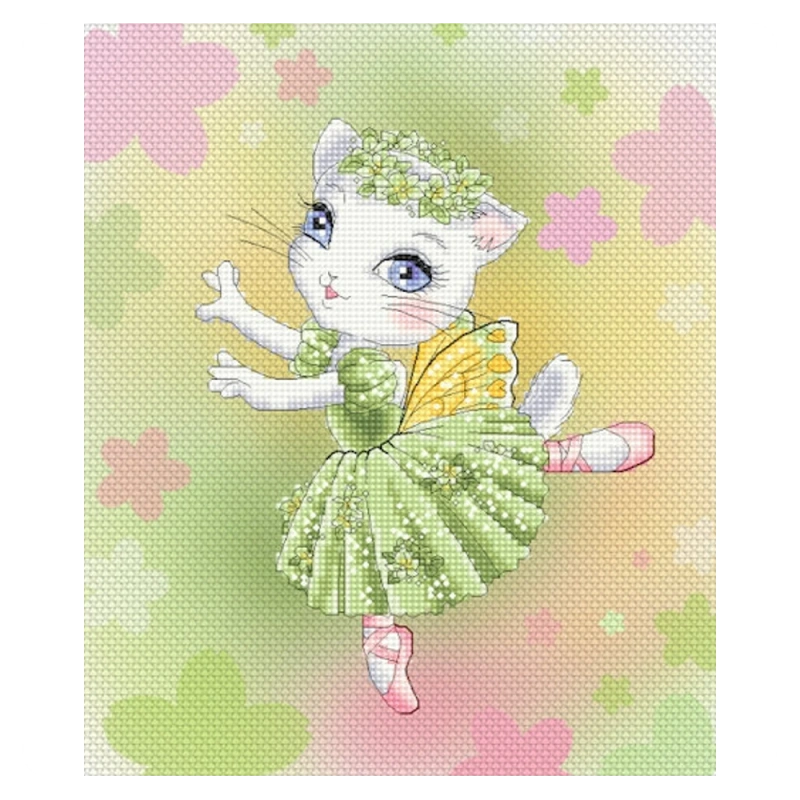 Lena Lawson Needlearts – Emerald Ballerina Kitty
