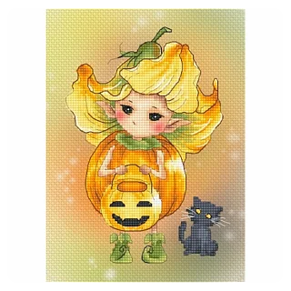 Lena Lawson Needlearts – Pumpkin Flower Sprite
