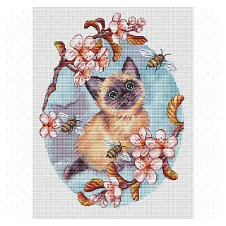 Green Terrace – Kitten and Cherry Blossom