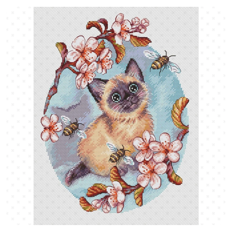 Green Terrace – Kitten and Cherry Blossom